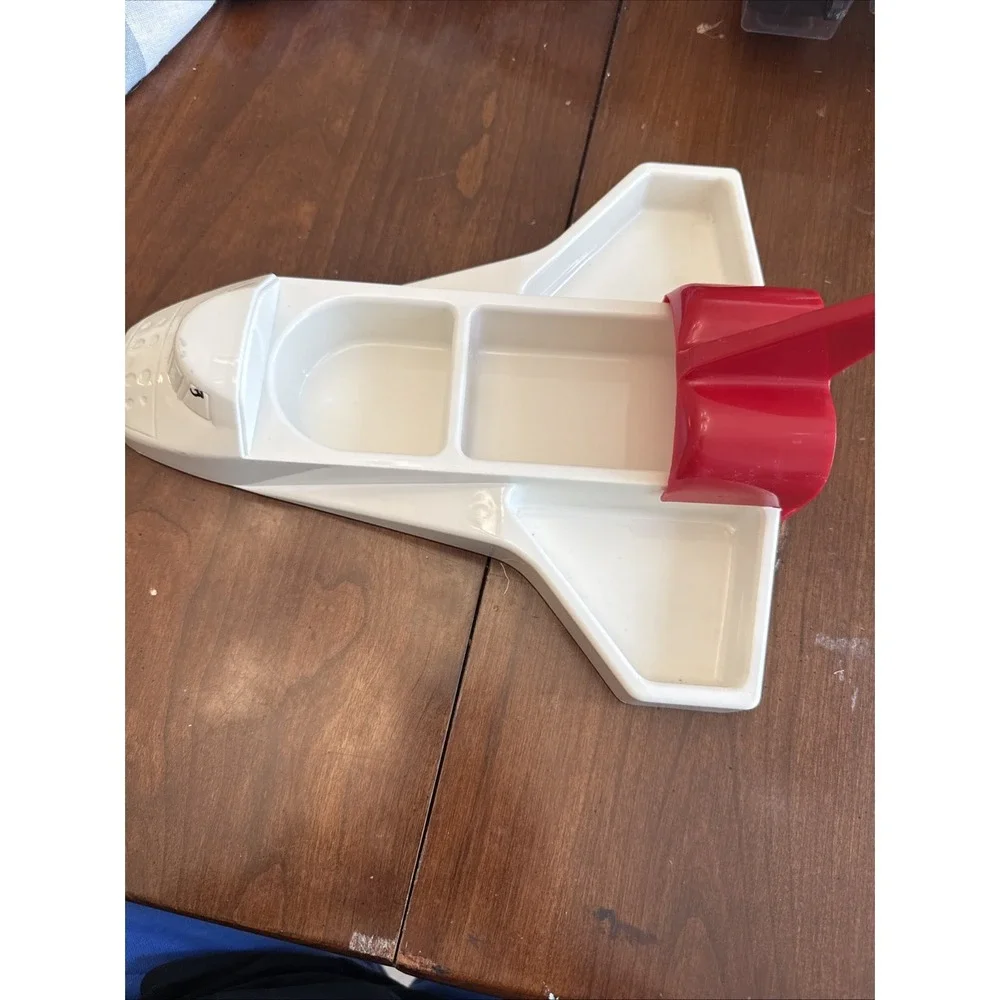 RARE Vintage NASA Space Shuttle Dish PECOWARE Kids‎ Divided Food Tray Melamine